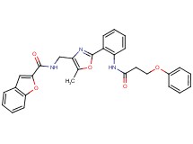 N-[(5-methyl-2-{2-[(3-phenoxypropanoyl)amino]phenyl}-1,3-oxazol-4-yl)methyl]-1-benzofuran-2-carboxamide