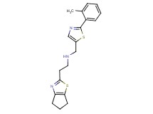 2-(5,6-dihydro-4H-cyclopenta[d][1,3]thiazol-2-yl)-N-{[2-(2-methylphenyl)-1,3-thiazol-5-yl]methyl}ethanamine