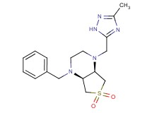 (4aR*,7aS*)-1-benzyl-4-[(3-methyl-1H-1,2,4-triazol-5-yl)methyl]octahydrothieno[3,4-b]pyrazine 6,6-dioxide