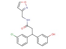 3-(3-chlorophenyl)-3-(3-hydroxyphenyl)-N-(3-isoxazolylmethyl)propanamide