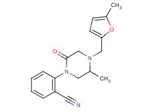 2-{5-methyl-4-[(5-methyl-2-furyl)methyl]-2-oxo-1-piperazinyl}benzonitrile