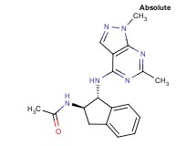N-{(1R,2R)-1-[(1,6-dimethyl-1H-pyrazolo[3,4-d]pyrimidin-4-yl)amino]-2,3-dihydro-1H-inden-2-yl}acetamide