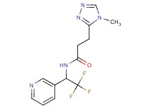 3-(4-methyl-4H-1,2,4-triazol-3-yl)-N-(2,2,2-trifluoro-1-pyridin-3-ylethyl)propanamide