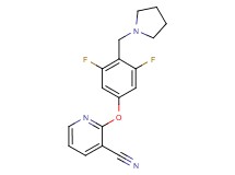 2-[3,5-difluoro-4-(pyrrolidin-1-ylmethyl)phenoxy]nicotinonitrile
