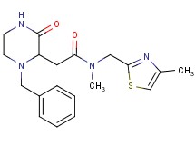 2-(1-benzyl-3-oxo-2-piperazinyl)-N-methyl-N-[(4-methyl-1,3-thiazol-2-yl)methyl]acetamide