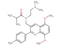 N-{[5,8-dimethoxy-2-(4-methylphenyl)-3-quinolinyl]methyl}-N-[2-(dimethylamino)ethyl]-2-methylpropanamide