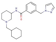 N-[1-(cyclohexylmethyl)-3-piperidinyl]-3-(1H-pyrazol-1-ylmethyl)benzamide