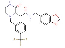 N-(1,3-benzodioxol-5-ylmethyl)-2-{3-oxo-1-[3-(trifluoromethyl)benzyl]-2-piperazinyl}acetamide