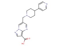 6-[(4-pyridin-4-ylpiperidin-1-yl)methyl]pyrazolo[1,5-a]pyrimidine-3-carboxylic acid