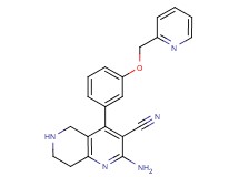 2-amino-4-[3-(2-pyridinylmethoxy)phenyl]-5,6,7,8-tetrahydro-1,6-naphthyridine-3-carbonitrile