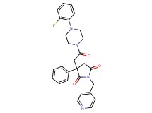3-{2-[4-(2-fluorophenyl)-1-piperazinyl]-2-oxoethyl}-3-phenyl-1-(4-pyridinylmethyl)-2,5-pyrrolidinedione