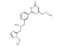 2-(3-{[[(1-ethyl-1H-imidazol-2-yl)methyl](methyl)amino]methyl}phenyl)-6-(methoxymethyl)-4(3H)-pyrimidinone