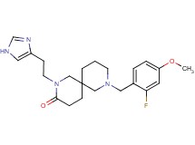 8-(2-fluoro-4-methoxybenzyl)-2-[2-(1H-imidazol-4-yl)ethyl]-2,8-diazaspiro[5.5]undecan-3-one