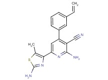 2-amino-6-(2-amino-5-methyl-1,3-thiazol-4-yl)-4-(3-vinylphenyl)nicotinonitrile