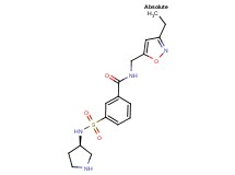 N-[(3-ethyl-5-isoxazolyl)methyl]-3-{[(3R)-3-pyrrolidinylamino]sulfonyl}benzamide hydrochloride
