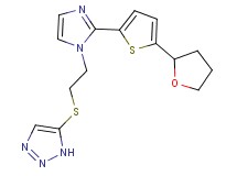 5-[(2-{2-[5-(tetrahydrofuran-2-yl)-2-thienyl]-1H-imidazol-1-yl}ethyl)thio]-1H-1,2,3-triazole