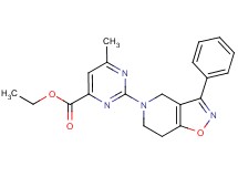 ethyl 6-methyl-2-(3-phenyl-6,7-dihydroisoxazolo[4,5-c]pyridin-5(4H)-yl)-4-pyrimidinecarboxylate