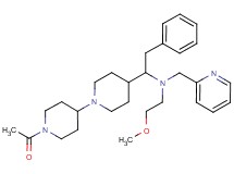 1-(1'-acetyl-1,4'-bipiperidin-4-yl)-N-(2-methoxyethyl)-2-phenyl-N-(2-pyridinylmethyl)ethanamine