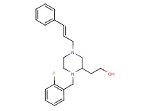 2-{1-(2-fluorobenzyl)-4-[(2E)-3-phenyl-2-propen-1-yl]-2-piperazinyl}ethanol