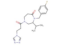 4-(4-fluorobenzyl)-3-isopropyl-1-[3-(4H-1,2,4-triazol-4-yl)propanoyl]-1,4-diazepan-5-one