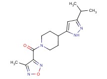 4-(3-isopropyl-1H-pyrazol-5-yl)-1-[(4-methyl-1,2,5-oxadiazol-3-yl)carbonyl]piperidine