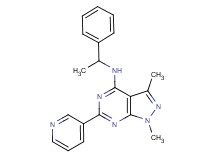1,3-dimethyl-N-(1-phenylethyl)-6-(3-pyridinyl)-1H-pyrazolo[3,4-d]pyrimidin-4-amine