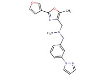 1-[2-(3-furyl)-5-methyl-1,3-oxazol-4-yl]-N-methyl-N-[3-(1H-pyrazol-1-yl)benzyl]methanamine