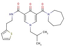 5-(1-azepanylcarbonyl)-1-isobutyl-4-oxo-N-[2-(2-thienyl)ethyl]-1,4-dihydro-3-pyridinecarboxamide