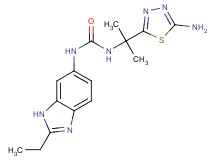 N-[1-(5-amino-1,3,4-thiadiazol-2-yl)-1-methylethyl]-N'-(2-ethyl-1H-benzimidazol-6-yl)urea