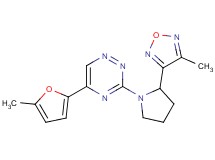 5-(5-methyl-2-furyl)-3-[2-(4-methyl-1,2,5-oxadiazol-3-yl)-1-pyrrolidinyl]-1,2,4-triazine