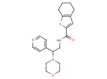 N-[2-(4-morpholinyl)-2-(4-pyridinyl)ethyl]-4,5,6,7-tetrahydro-1-benzothiophene-2-carboxamide