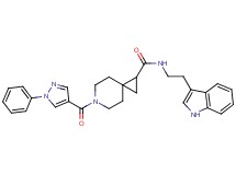 N-[2-(1H-indol-3-yl)ethyl]-6-[(1-phenyl-1H-pyrazol-4-yl)carbonyl]-6-azaspiro[2.5]octane-1-carboxamide