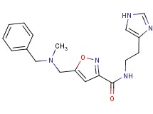 5-{[benzyl(methyl)amino]methyl}-N-[2-(1H-imidazol-4-yl)ethyl]isoxazole-3-carboxamide