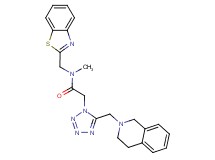 N-(1,3-benzothiazol-2-ylmethyl)-2-[5-(3,4-dihydro-2(1H)-isoquinolinylmethyl)-1H-tetrazol-1-yl]-N-methylacetamide