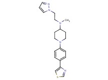 N-methyl-N-[2-(1H-pyrazol-1-yl)ethyl]-1-[4-(1,3-thiazol-4-yl)phenyl]piperidin-4-amine