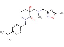 3-hydroxy-1-(4-isopropylbenzyl)-3-({methyl[(5-methylisoxazol-3-yl)methyl]amino}methyl)piperidin-2-one