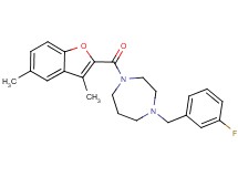 1-[(3,5-dimethyl-1-benzofuran-2-yl)carbonyl]-4-(3-fluorobenzyl)-1,4-diazepane