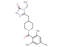 4-ethyl-5-{[1-(mesitylcarbonyl)piperidin-4-yl]methyl}-2,4-dihydro-3H-1,2,4-triazol-3-one