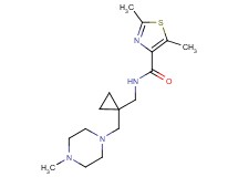 2,5-dimethyl-N-({1-[(4-methylpiperazin-1-yl)methyl]cyclopropyl}methyl)-1,3-thiazole-4-carboxamide