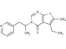 5-ethyl-6-methyl-3-(1-methyl-2-pyridin-3-ylethyl)thieno[2,3-d]pyrimidin-4(3H)-one