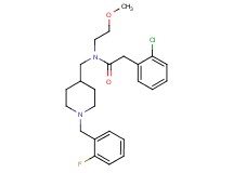 2-(2-chlorophenyl)-N-{[1-(2-fluorobenzyl)-4-piperidinyl]methyl}-N-(2-methoxyethyl)acetamide