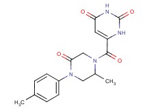 6-{[2-methyl-4-(4-methylphenyl)-5-oxo-1-piperazinyl]carbonyl}-2,4(1H,3H)-pyrimidinedione
