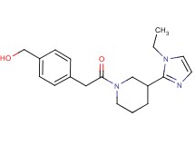 (4-{2-[3-(1-ethyl-1H-imidazol-2-yl)-1-piperidinyl]-2-oxoethyl}phenyl)methanol