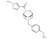 (1S*,5R*)-3-(4-methoxybenzyl)-6-[(1-methyl-1H-pyrazol-4-yl)carbonyl]-3,6-diazabicyclo[3.2.2]nonane