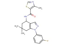 N-[1-(3-fluorophenyl)-6,6-dimethyl-4,5,6,7-tetrahydro-1H-indazol-4-yl]-4-methyl-1,3-thiazole-5-carboxamide