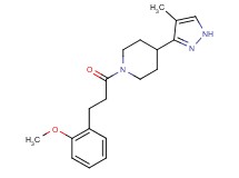 1-[3-(2-methoxyphenyl)propanoyl]-4-(4-methyl-1H-pyrazol-3-yl)piperidine