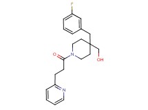{4-(3-fluorobenzyl)-1-[3-(2-pyridinyl)propanoyl]-4-piperidinyl}methanol
