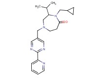 4-(cyclopropylmethyl)-3-isopropyl-1-{[2-(2-pyridinyl)-5-pyrimidinyl]methyl}-1,4-diazepan-5-one