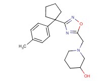 1-({3-[1-(4-methylphenyl)cyclopentyl]-1,2,4-oxadiazol-5-yl}methyl)-3-piperidinol