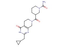 3-{[2-(cyclopropylmethyl)-4-oxo-4,5,6,8-tetrahydropyrido[3,4-d]pyrimidin-7(3H)-yl]carbonyl}-1-piperidinecarboxamide